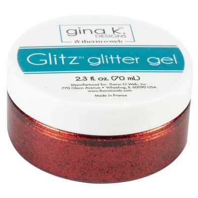 Gina K Designs - Pâte brillante «Glitz Glitter Gel» couleur «Red Velvet» 2.3oz
