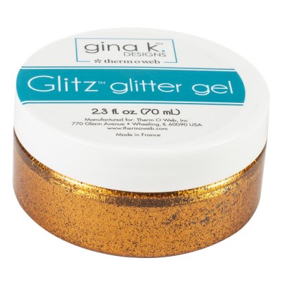 Gina K Designs - Pâte brillante «Glitz Glitter Gel» couleur «Sweet Mango» 2.3oz