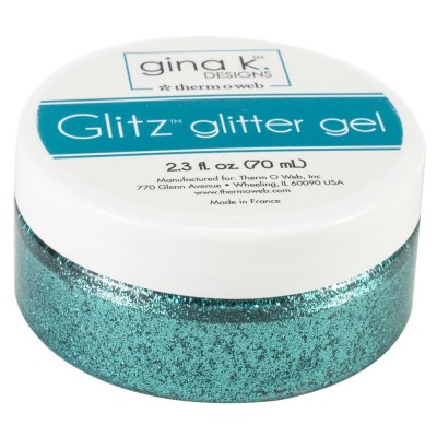 Gina K Designs - Pâte brillante «Glitz Glitter Gel» couleur «Turquoise sea» 2.3oz