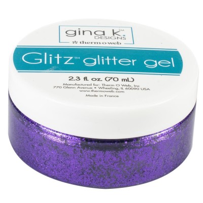 Gina K Designs - Pâte brillante «Glitz Glitter Gel» couleur «Wild Lilac» 2.3oz