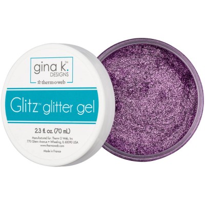 Gina K Designs - Pâte brillante «Glitz Glitter Gel» couleur «Lovely Lavender» 2.3oz