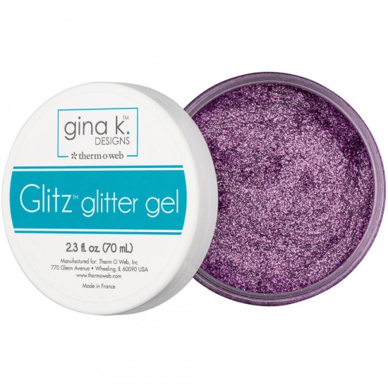 Gina K Designs - Pâte brillante «Glitz Glitter Gel» couleur «Lovely Lavender» 2.3oz
