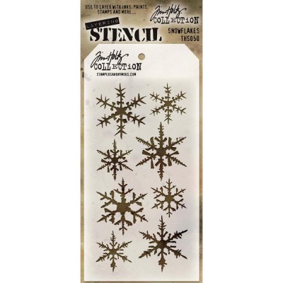 Tim Holtz - Layered Stencil «Snowflakes» 4.125" X 8.5"