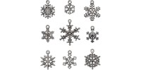 Tim Holtz - Idea-Ology «Antique Nickel Snowflakes» ensemble de 9 pièces
