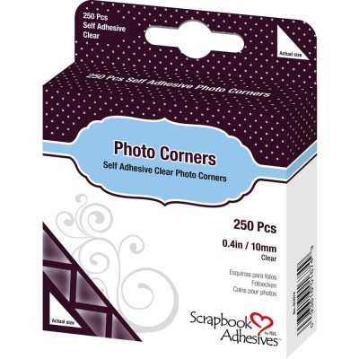 Scrapbook Adhésive - «Photo Corners transparent» 250 pièces