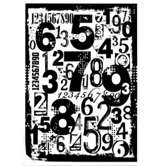 LIQUIDATION-Scrap FX- Collage Paper «Numbers» 1 feuille(Le prix indiqué ci-dessous est déjà réduit à 50%)