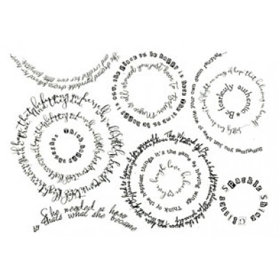 Scrap FX- Collage Paper «Circular Writing» 1 feuille grand format