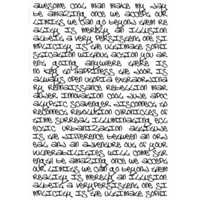 LIQUIDATION-Scrap FX- Collage Paper «Graffiti Writing Small» 1 feuille (Le prix indiqué ci-dessous est déjà réduit à 50%)