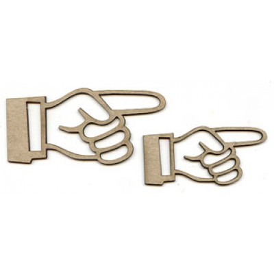 Stamp FX - Chipboard «Pointing Hands Large» 