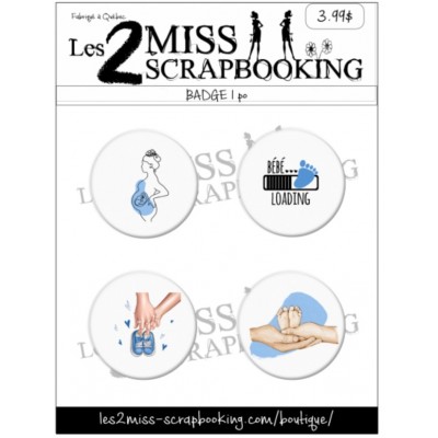 Les 2  Miss scrapbooking - badge «Kit Gars»