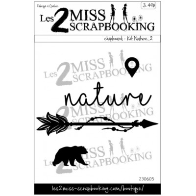  Les 2 Miss scrapbooking - Chipboard «Kit nature 2»