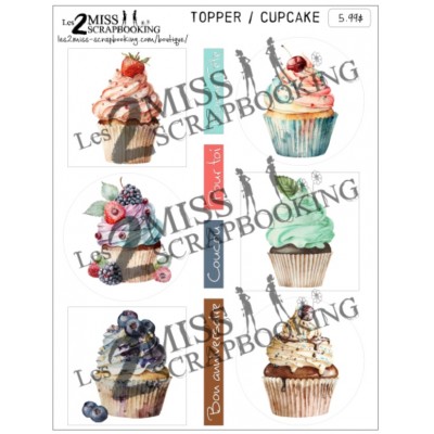 Les 2 Miss scrapbooking - Card Topper «Cupcake»