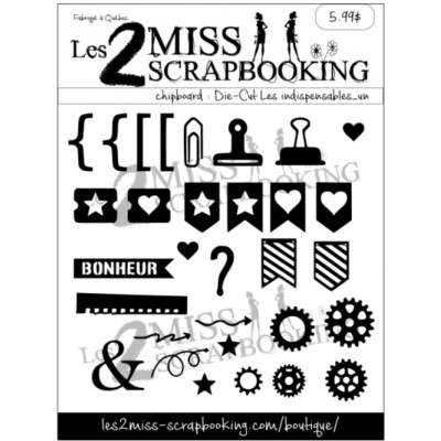 Les 2 Miss scrapbooking - Éphéméra «Les indispensables un» 