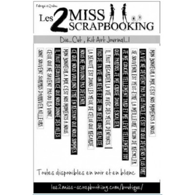 Les 2 Miss scrapbooking - Éphéméra «Kit Art Journal 1»