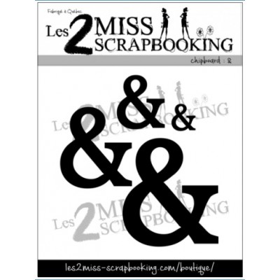  Les 2 Miss scrapbooking - Chipboard «Esperluette»