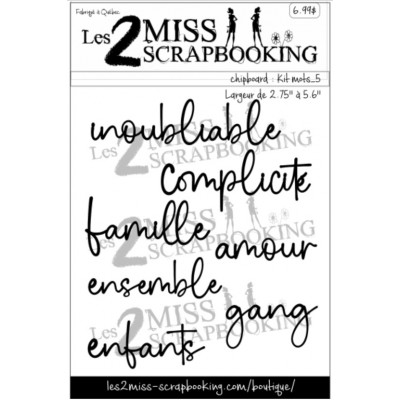 Les 2 Miss scrapbooking - Chipboard «Kit Mots 5»