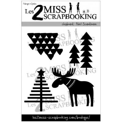 Les 2 Miss scrapbooking - Chipboard «Noël scandinave» 5 pcs