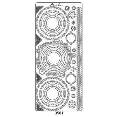Starform stickers - autocollants  Peel-off «Harmonie Embroidery Silver»  
