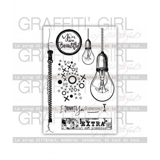 Graffiti Girl - Ensemble Estampes «Esprit GG» 7 pcs