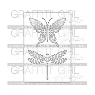 Graffiti Girl - Stencil «Papilule» 4" X 6"