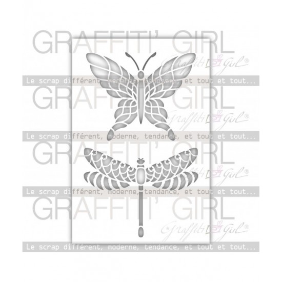 Graffiti Girl - Stencil «Papilule» 4" X 6"