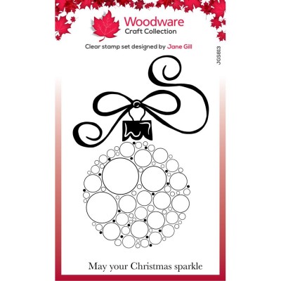 Woodware Craft Collection - Estampe «Singles Big Bubble Bauble Curly Ribbon» 2 pcs