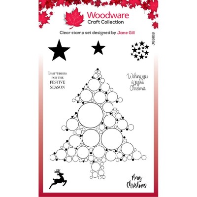 Woodware Craft Collection - Estampe «Singles Big Bubble Christmas Tree» 8 pcs
