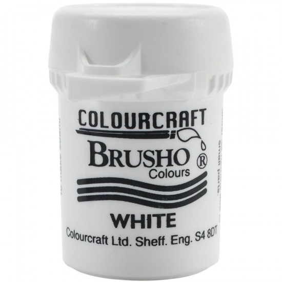 Colorfin - Brusho Crystal Colour 15g couleur Blanc