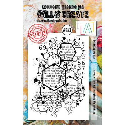 AALL & CREATE - Estampe «Scripted Hexagons»  #383