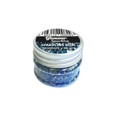 Stamperia - Glamour Sparkles couleur «Sparkling Blue» 40 gr