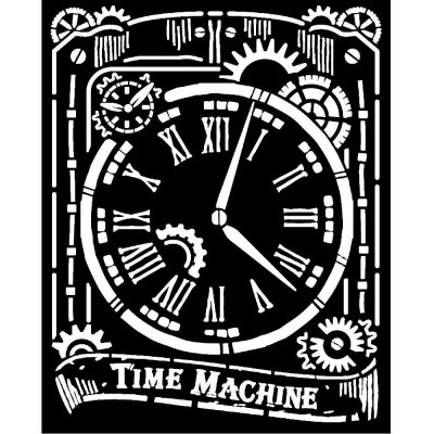 Stamperia - Stencil Voyages Fantastiques «Clock» 8" X 10"