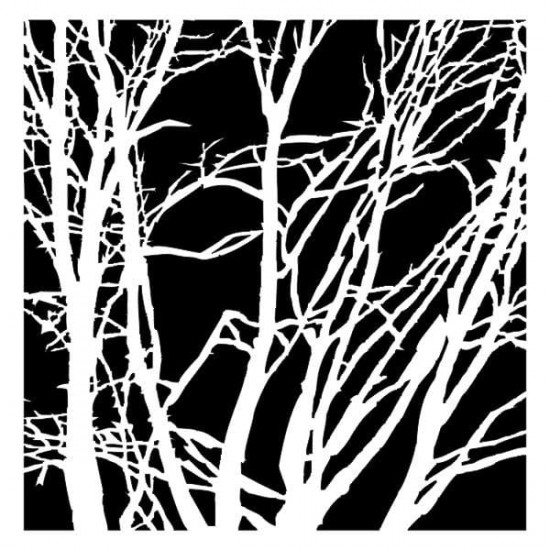 13Arts - Stencil «Trees» 6" X 6"