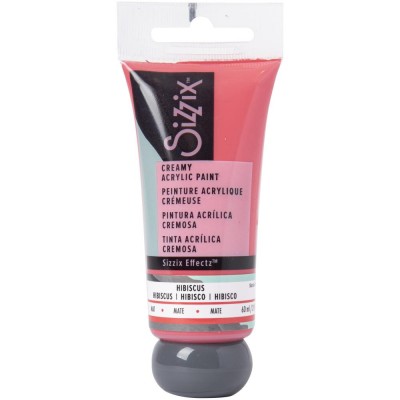 Sizzix - Peinture acrylique «Effectz Creamy Matte» couleur «Hibiscus» 60 ml