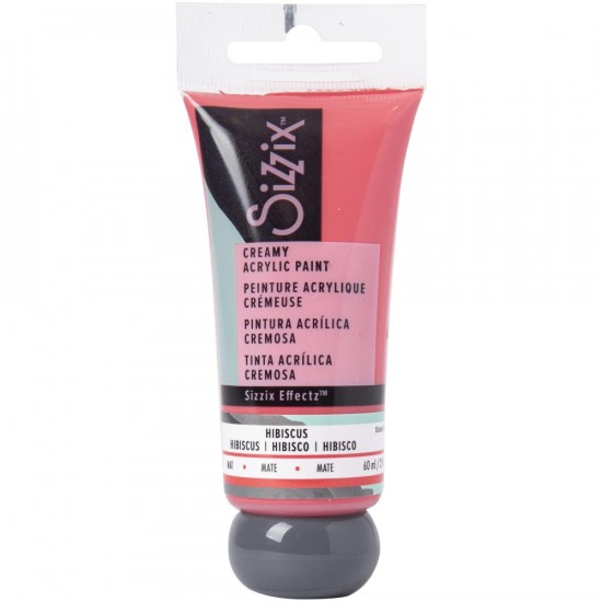 Sizzix - Peinture acrylique «Effectz Creamy Matte» couleur «Hibiscus» 60 ml