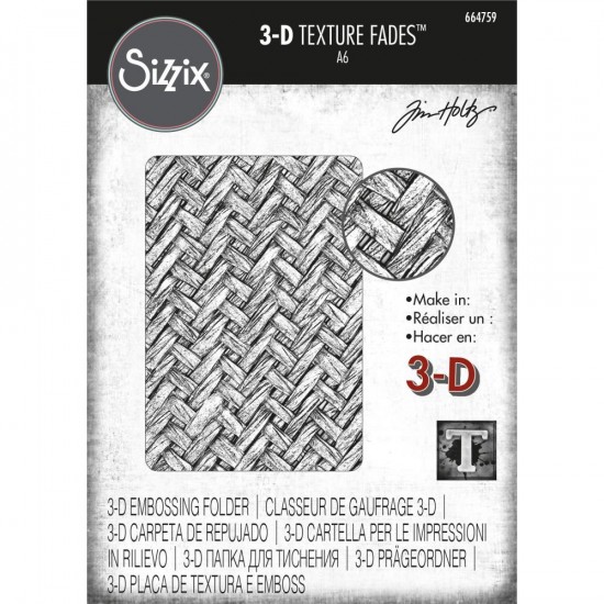 Sizzix - Plaques à embosser 3D de Tim Holtz «Intertwined» 4" x 6"
