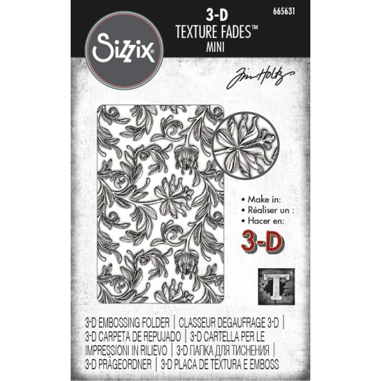 Sizzix - Plaques à embosser 3D de Tim Holtz «Mini Botanical» 3" x 4.5"