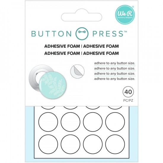 WE R Memory - «Button Press Adhesive Foam»  40 pièces