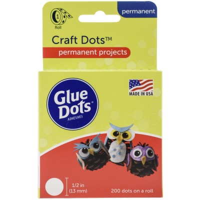 Glue Dots  1/2"(13mm) rouleau de 200 pcs