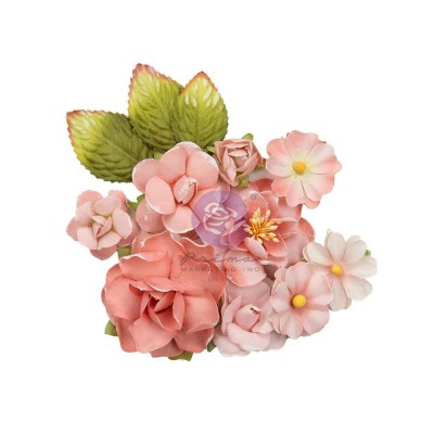 Prima Flowers - Collection Mulberry Paper «Sweet Things / Strawberry Milkshake» 12 pièces