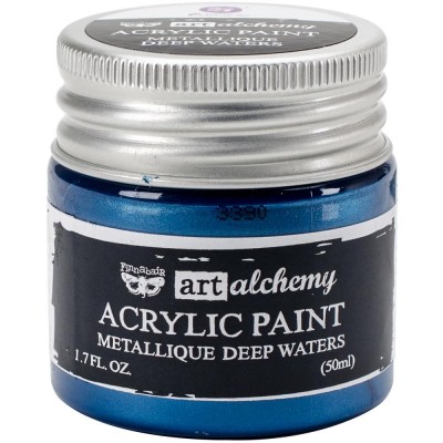 Finnabair Art Alchemy - Peinture acrylique «Métallique» couleur «Deep Waters»  1.7 oz