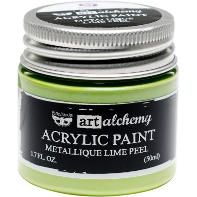 Finnabair Art Alchemy - Peinture acrylique «Métallique» couleur «Lime Peel»  1.7 oz