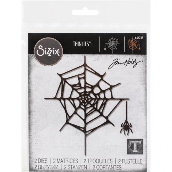  Sizzix - Thinlits Dies de Tim Holtz «Spider Web» 2 pcs