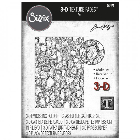 Sizzix - Plaques à embosser 3D de Tim Holtz «Cobblestone # 2»