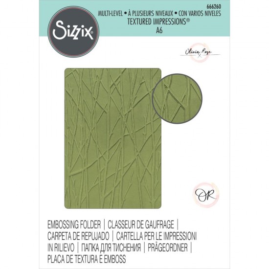 Sizzix - Plaques à embosser 3D  «Forest Scene» 4" x 6"
