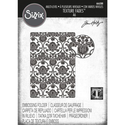 Sizzix - Plaques à embosser 3D de Tim Holtz «Tapestry»