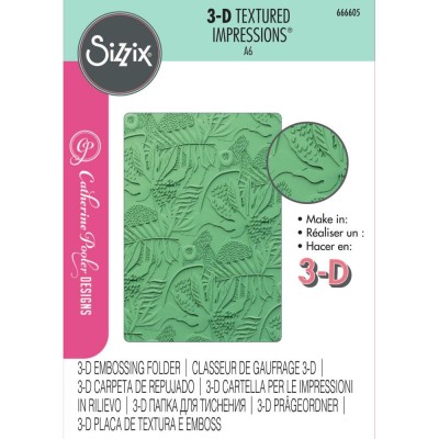 Sizzix - Plaques à embosser 3D  «Jungle Textures» 4" x 6"