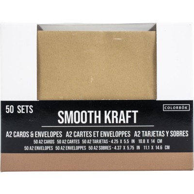 American Craft-Enveloppes et cartes Kraft A2  «  4"25 X 5"5 » paquet de 50 
