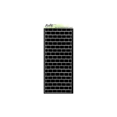 Picket Fence - Stencil «Slim Line English Brick Wall» 4" X 10"       