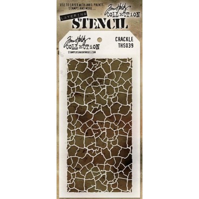 Tim Holtz - Layered Stencil «Crackle» 4.125" X 8.5" 