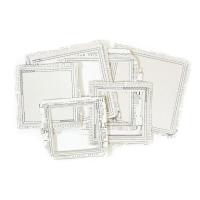 49& Market - Éphéméras «Vintage Artistry Essentials Square Stitched Frames» 6 pcs